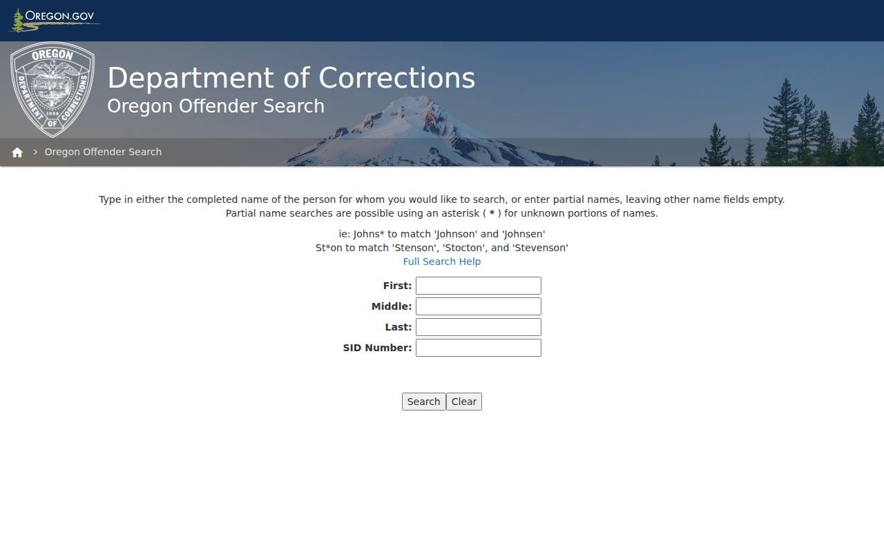 Oregon DOC Adults in Custody search for a Newberg resident lookup